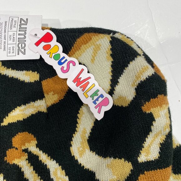 Zumiez Black and Brown Mushroom Beanie - Picture 3 of 5